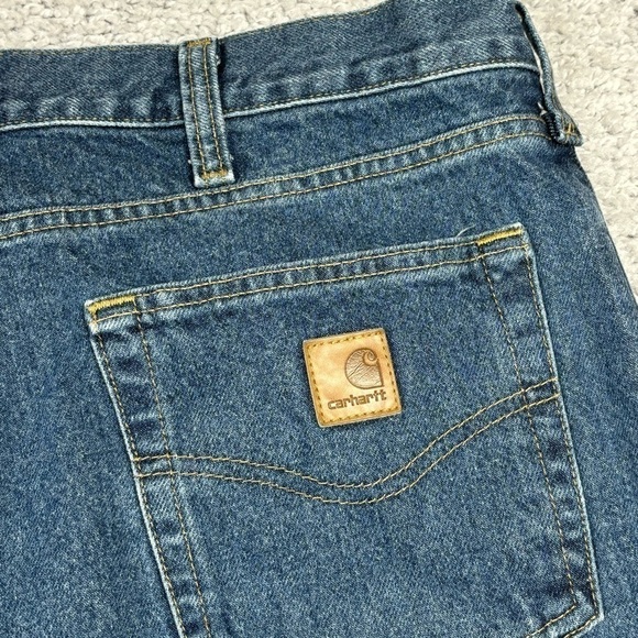 Carhartt Jeans Mens 44 x 28 Straight Leg Relaxed Fit Vintage Utility Outdoors - Picture 3 of 4